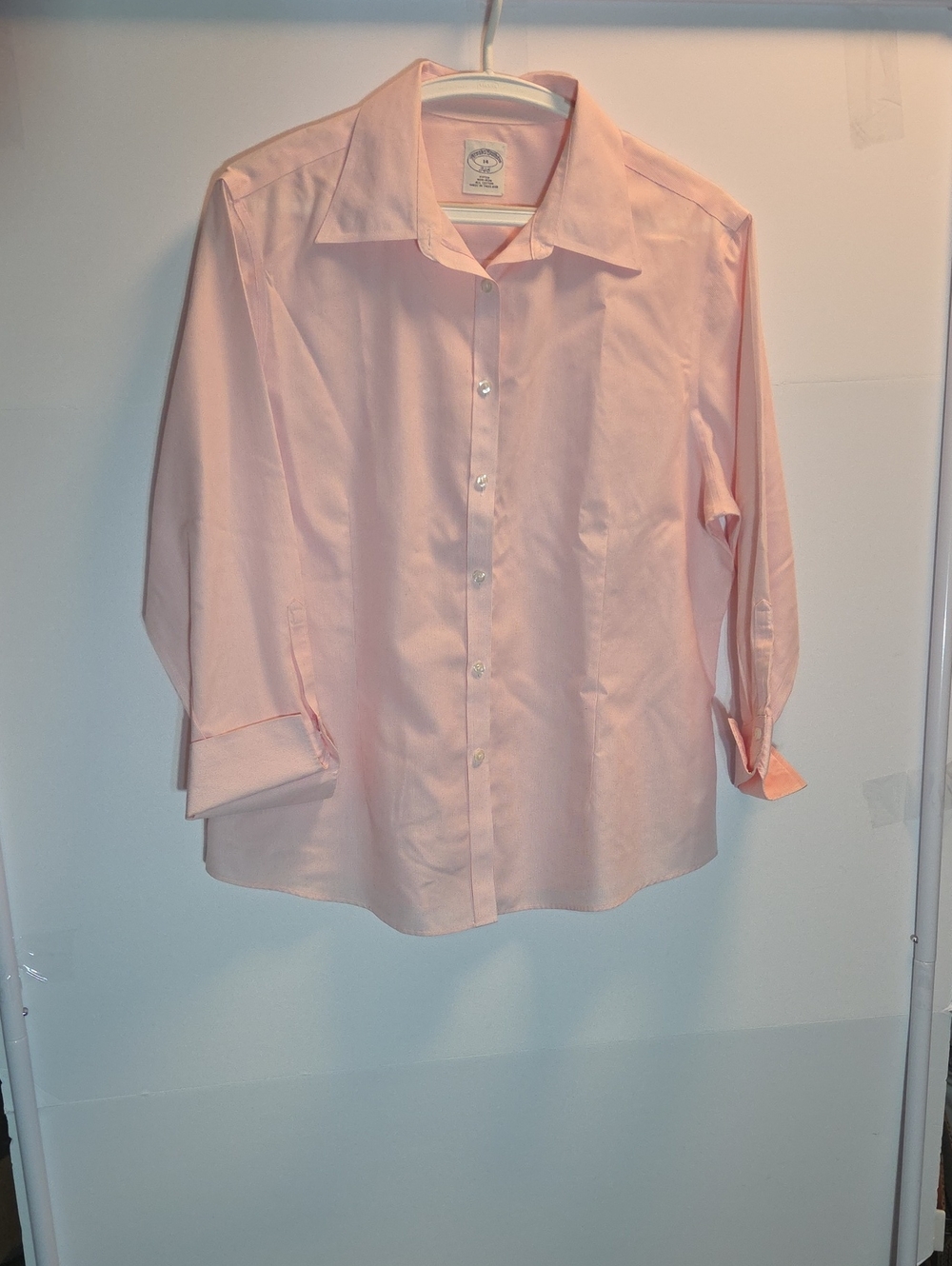 Brooks Brothers Men's Light Pink Dress Shirt Size 14